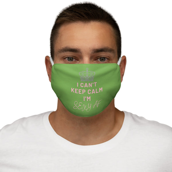 Green I Can't Keep Calm Polyester Face Mask