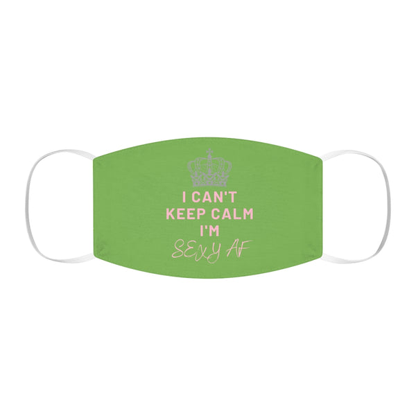 Green I Can't Keep Calm Polyester Face Mask