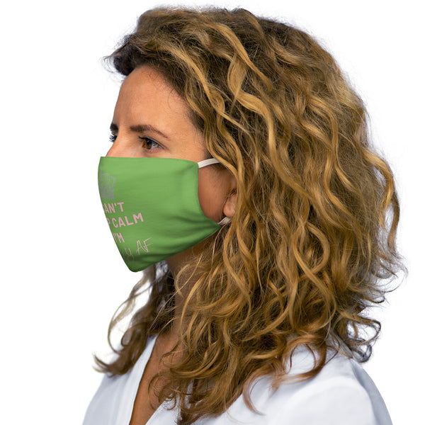 Green I Can't Keep Calm Polyester Face Mask