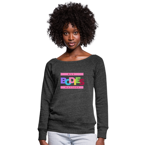 Women's Wideneck Sweatshirt - heather black