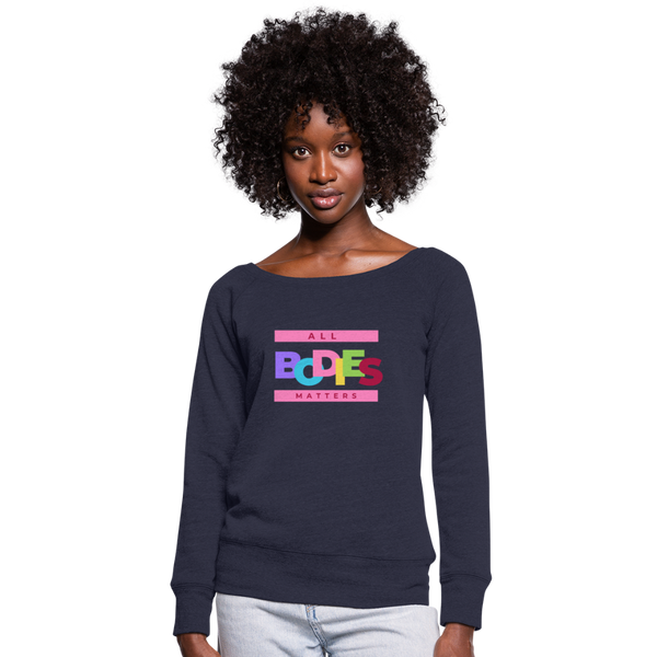 Women's Wideneck Sweatshirt - melange navy