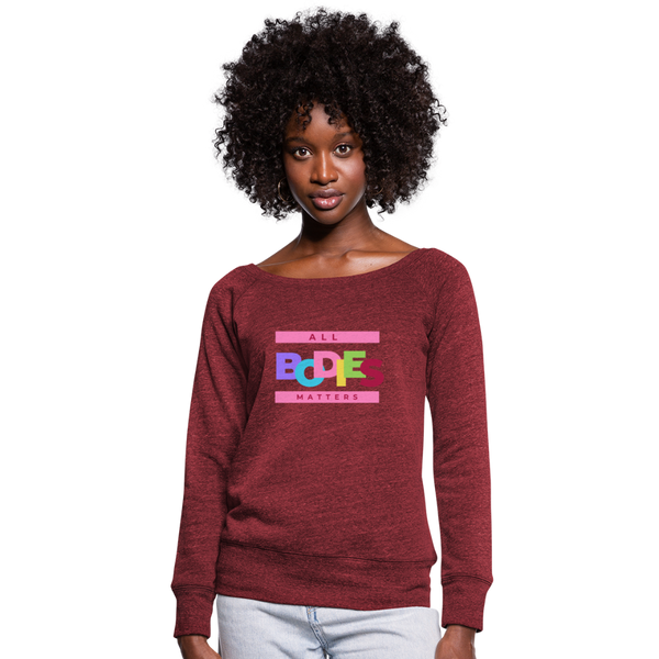 Women's Wideneck Sweatshirt - cardinal triblend